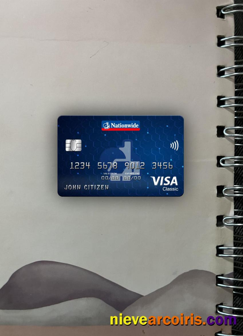 United Kingdom Nationwide bank visa classic card photolook
